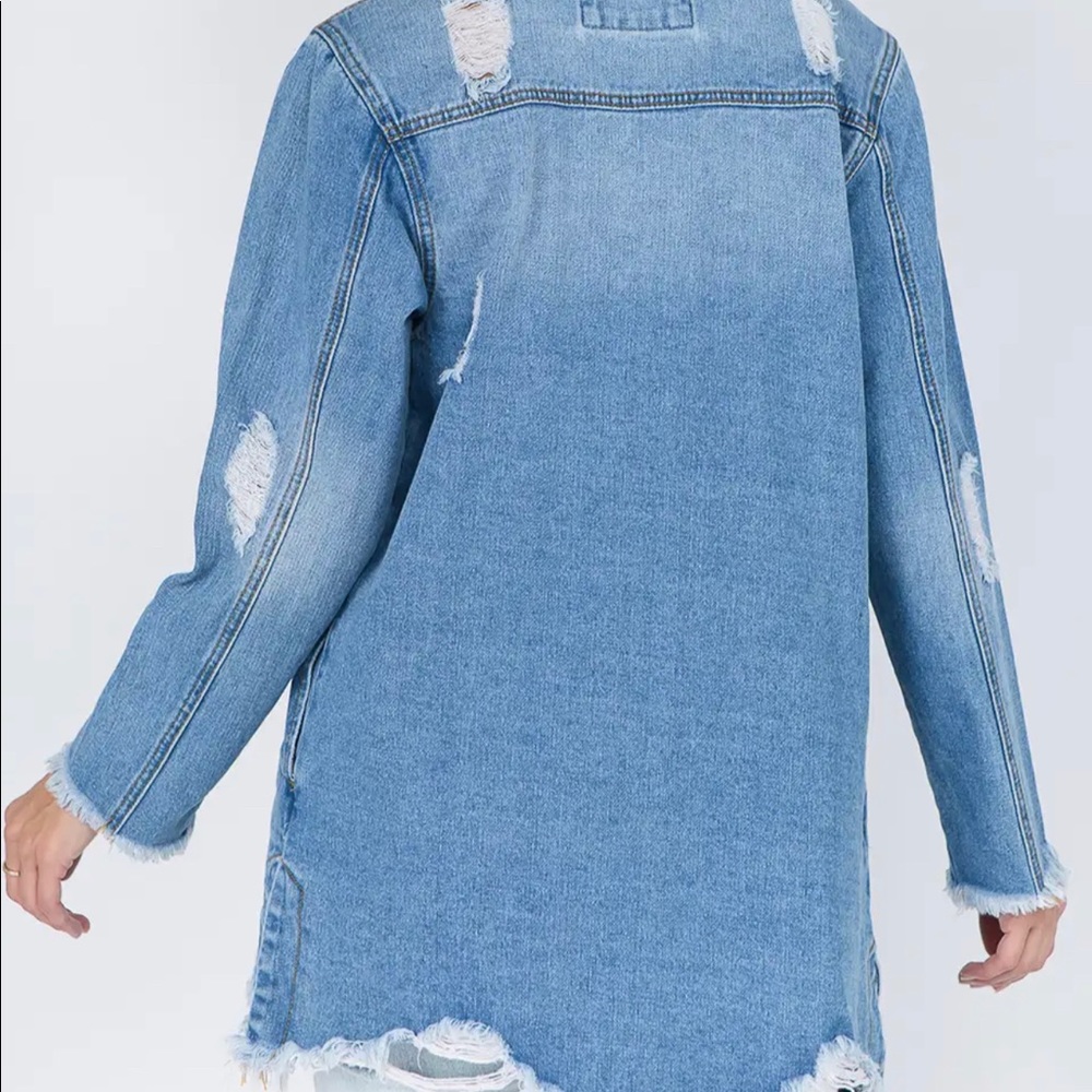 Long Distressed Jacket - Picture 3 of 6